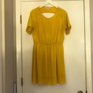 Super Cut Yellow Dress w/ Keyhole Back
